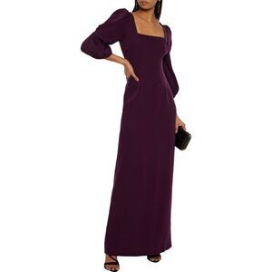 Sachin & Babi Ginny Crystal-trimmed Crepe Gown Size 4 Plum $695